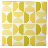 Minimal Midcentury Bowls Art Yellow Tegeltje (Voorkant)