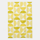 Minimal Midcentury Bowls Art Yellow Theedoek (Verticaal)