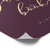 Minimal Midnight Fig Party Celebration Guest Poster (Hoek)