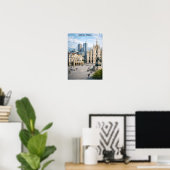 Minimal Milan Italy City View Landmarks Poster (Thuiskantoor)