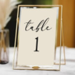 Minimal Minimalist Elegant Classic Wedding Kaart<br><div class="desc">This is a Minimal Minimalist Elegant Classic Wedding Table Number!</div>