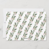 Minimal Minimalist Script Merry Christmas Photo Feestdagenkaart (Achterkant)