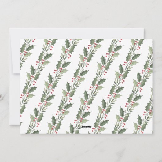 Minimal Minimalist Script Merry Christmas Photo Feestdagenkaart (Achterkant)