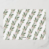 Minimal Minimalist Script Merry Christmas Photo Folie Feestdagenkaart (Achterkant)