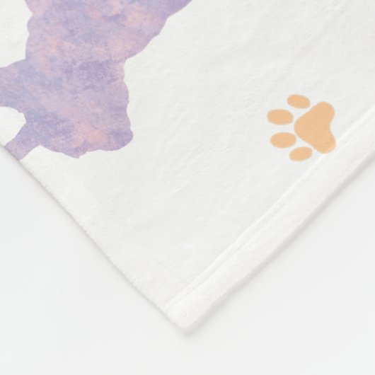 Minimal mint french bulldog Silhouette blanket Fleece Deken (Hoek)