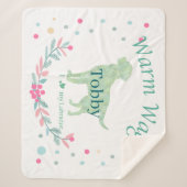 Minimal Mint Labrador Retriever | Custom Christmas Sherpa Deken (Voorkant)