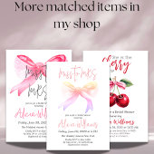 Minimal Miss to MRS Ribbon Pink Bow-Vrijgezellenfe Kaart