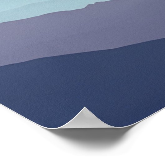 Minimal Misty Mountain Wall Art Print (Hoek)