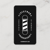 Minimal Mobile BarberShop Zwart Visitekaartje (Voorkant)