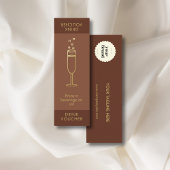 Minimal Mocha Event Logo Gold Bubbly Drink Voucher Mini Visitekaartje