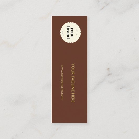 Minimal Mocha Event Logo Gold Bubbly Drink Voucher Mini Visitekaartje (Achterkant)