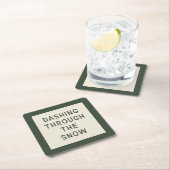 Minimal Mod Typography Kerst Onderzetter | Green (Insitu)