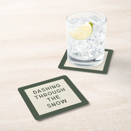 Minimal Mod Typography Kerst Onderzetter | Green (Insitu)