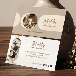 Minimal Modern Abstract Photo Handmade Pottery Visitekaartje