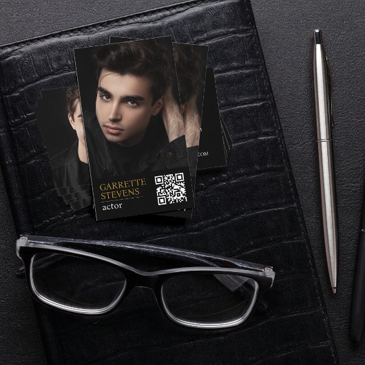 Minimal Modern Actor's Signature Headshot Visitekaartje