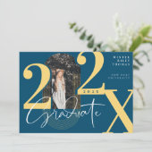 Minimal Modern Arch Photo Graduation Announcement Kaart (Staand voorkant)