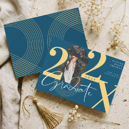 Minimal Modern Arch Photo Graduation Announcement Kaart