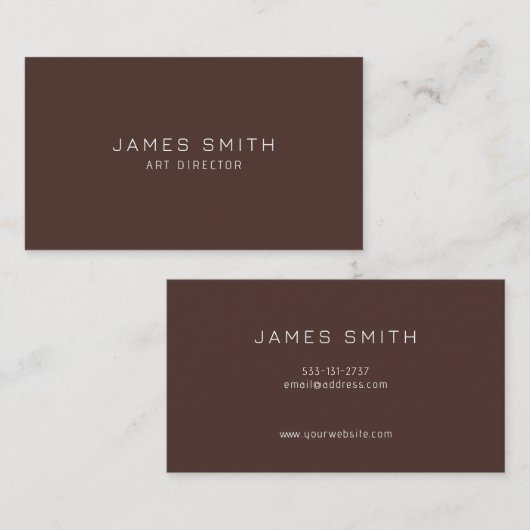 Minimal Modern Art Director Business Card Visitekaartje (Voorkant / Achterkant)