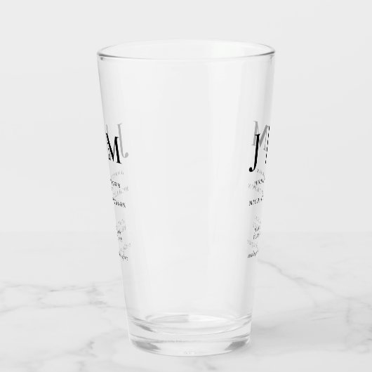 Minimal Modern Black and White Simple Wedding Glas (Links)