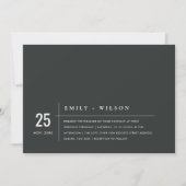MINIMAL MODERN BLACK AND WHITE TYPOGRAY WEDDING KAART (Voorkant)
