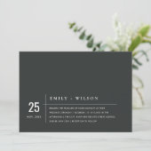 MINIMAL MODERN BLACK AND WHITE TYPOGRAY WEDDING KAART (Staand voorkant)