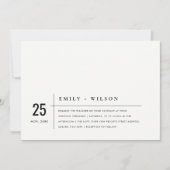 MINIMAL MODERN BLACK AND WHITE TYPOGRAY WEDDING KAART (Voorkant)