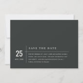 MINIMAL MODERN BLACK AND WHITE TYPOGRAY WEDDING SAVE THE DATE (Voorkant)