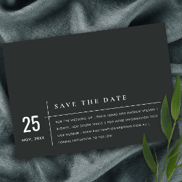 MINIMAL MODERN BLACK AND WHITE TYPOGRAY WEDDING SAVE THE DATE