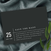 MINIMAL MODERN BLACK AND WHITE TYPOGRAY WEDDING SAVE THE DATE