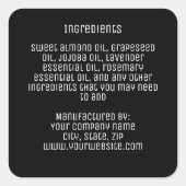 Minimal Modern Black Ingrediënten Label (Voorkant)