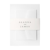 Minimal Modern Black Serif Wedding Invitation Uitnodigingen Wikkel (Voorkant Voorbeeld)