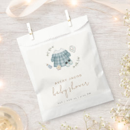 Minimal Modern Boho Kleding Pattern Baby shower Bedankzakje