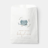 Minimal Modern Boho Kleding Pattern Baby shower Bedankzakje (Voorkant)