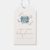 Minimal Modern Boho Kleding Pattern Baby shower Cadeaulabel (Voorkant)