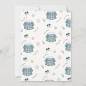 Minimal Modern Boho Kleding Pattern Baby shower Kaart (Achterkant)