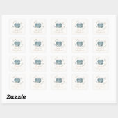 Minimal Modern Boho Kleding Pattern Baby shower Vierkante Sticker (Vel)