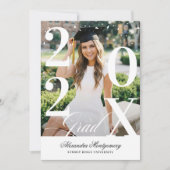 Minimal Modern Bold Graduation Year Photo Party Kaart (Voorkant)