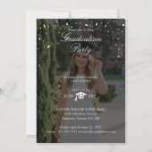 Minimal Modern Bold Graduation Year Photo Party Kaart (Achterkant)