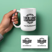 Minimal Modern Business Logo Tekst toevoegen Wit Koffiemok