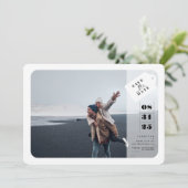 Minimal Modern Casual Bewaar de datumfoto Save The Date (Staand voorkant)
