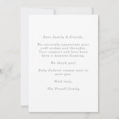 Minimal Modern Chic Photo Collage Baby Reveal Card Kaart (Achterkant)