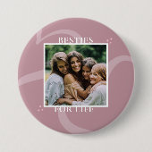 Minimal Modern Chic Pink Besties Galentines Day Ronde Button 7,6 Cm (Voorkant)