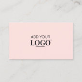 Minimal Modern Chic Pink Social Media QR Code Logo Visitekaartje (Voorkant)