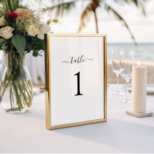 Minimal Modern Chic Trouwtafel Nummer Kaart