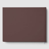 Minimal Modern Chocolate Brown Wedding Guest Gastenboek (Achterkant)