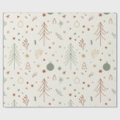 Minimal Modern Christmas Seamless Pattern – Chic H Cadeaupapier (Vlak)
