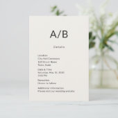 Minimal Modern City Hall Wedding Details Card Informatiekaartje (Staand voorkant)