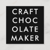 Minimal Modern Craft Chocolate Maker Qr Code Vierkante Visitekaartje (Achterkant)