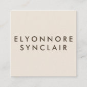 Minimal Modern Craft Chocolate Maker Qr Code Vierkante Visitekaartje (Voorkant)