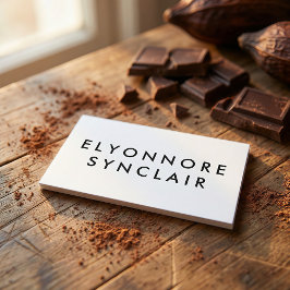 Minimal Modern Craft Chocolate Maker Qr Code Visitekaartje